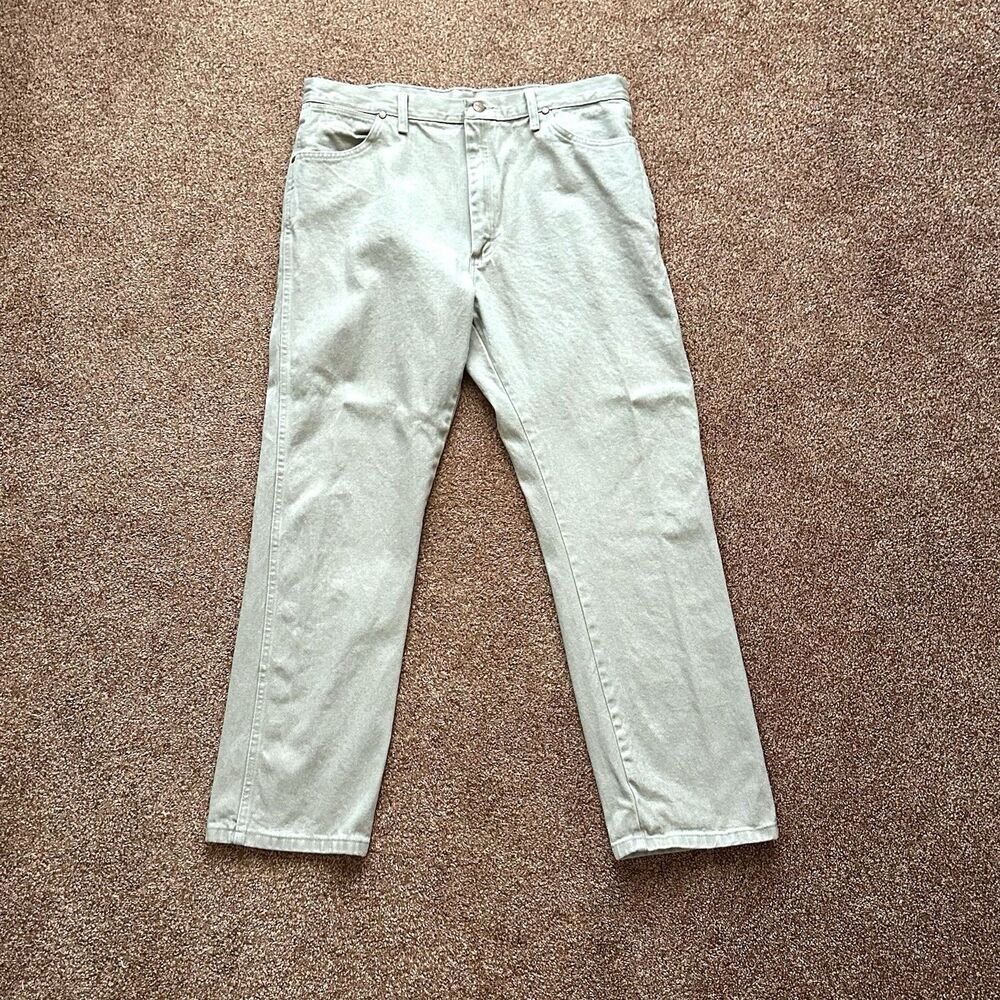 Wrangler Jeans Mens 38 X 32 (Fits 36 X 31) Tan Cowboy Cut Straight Western Rodeo